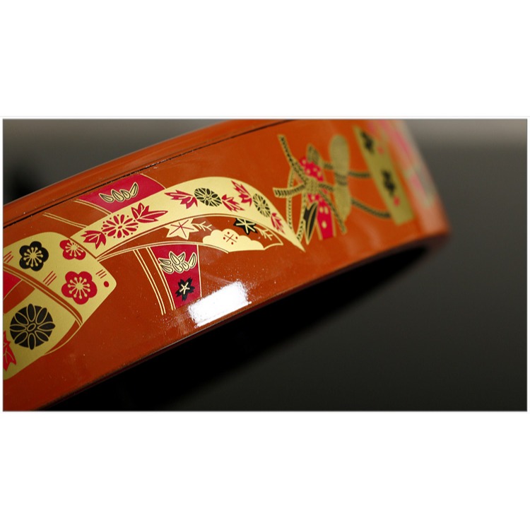 喜慶紅色壽司盆刺身壽司盤壽司盛臺日韓料理刺身盛器壽司罐壽司桶-細節圖10