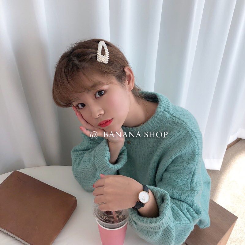 香蕉芭那那2021秋季新款時尚清新寬松上衣百搭圓領套頭毛衣女ins-細節圖3