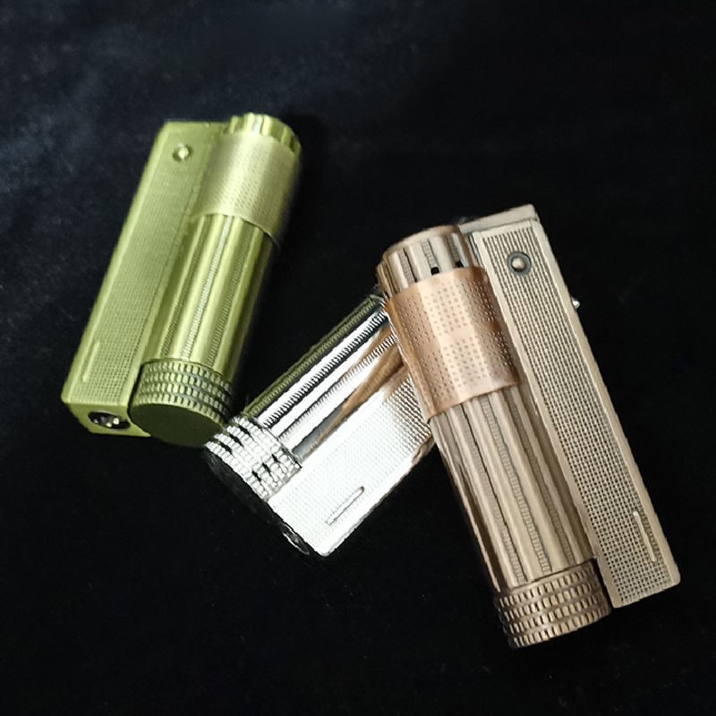 按壓彈射火機復古煤油打火機懷舊個性禮物點煙器老式金屬防風火機-細節圖5