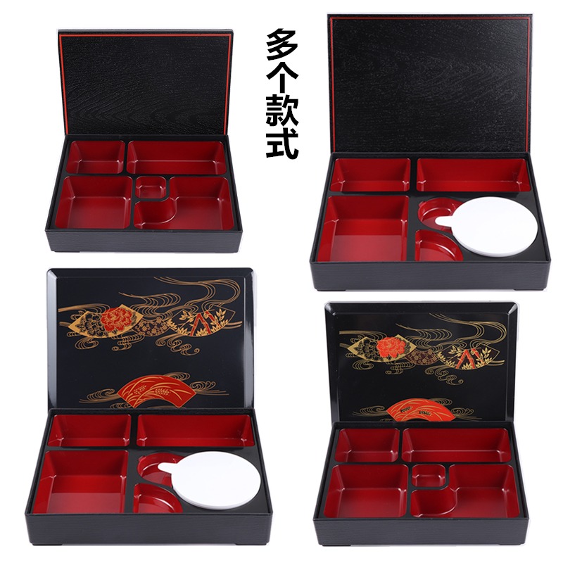 日式定食餐盒木紋料理便當盒高檔壽司鰻魚盒商務套餐盒快餐盒商用-細節圖3