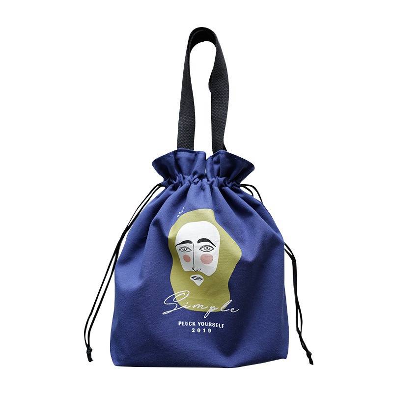 創意飯盒袋便當保溫包加厚加大手拎帆布便當午餐包細棉超大野餐包-細節圖4