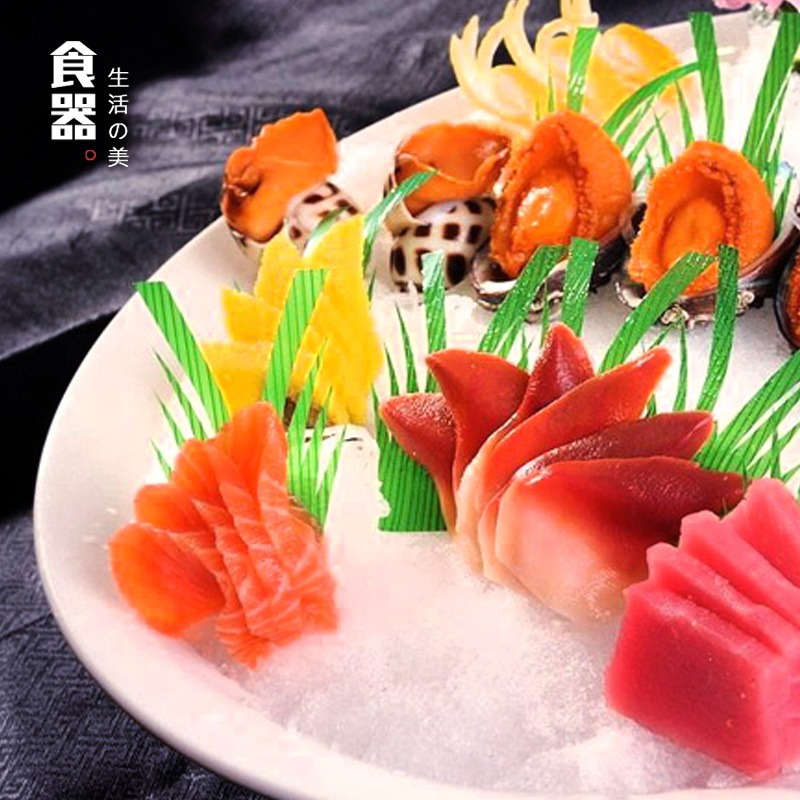 日式料理裝飾葉片壽司草山形膠葉子刺身拼盤點綴綠紅楓葉仿真樹葉-細節圖3