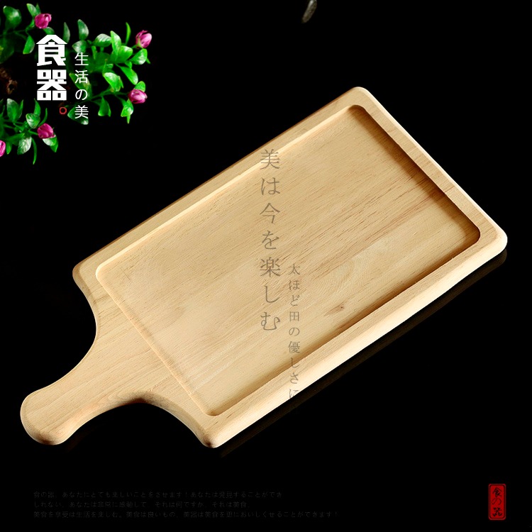 沙比利長方形批薩木盤麪包板牛排託板比薩餅託盤橡木披薩板Pizz板-細節圖4