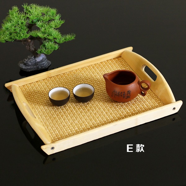 純手工竹製編託盤長方形茶盤竹果盤竹餐盤飯盤竹奉茶盤茶托日式-細節圖5