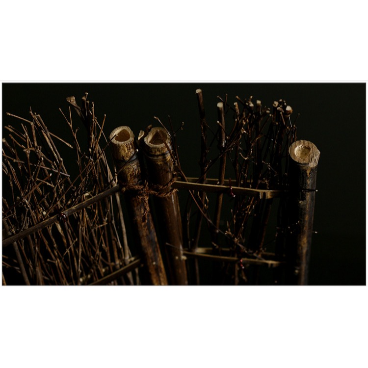 竹編純手工三折紫竹子大籬笆日式料理裝飾壽司刺身盤裝飾大竹籬笆-細節圖9