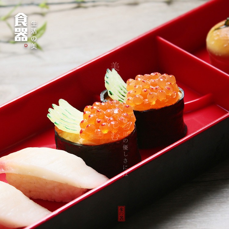 特色三格壽司飯盒長分隔日式鰻魚盒便當盒商務套餐盒日韓料理餐盒-細節圖3
