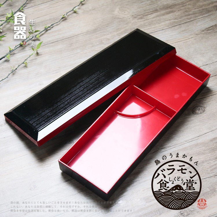 特色三格壽司飯盒長分隔日式鰻魚盒便當盒商務套餐盒日韓料理餐盒-細節圖10