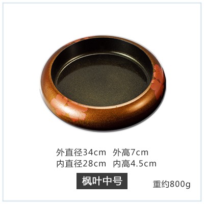 金色刺身盤壽司冠塑料冰盤圓形冰盤壽司桶刺身盤三文魚盤刺身冰板-細節圖10