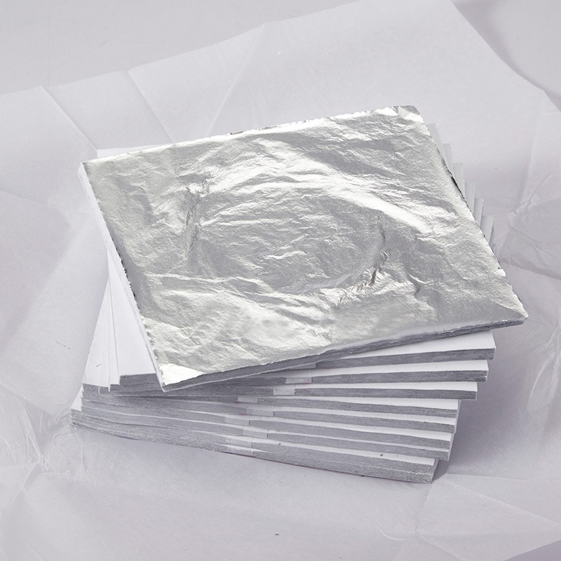 金線牌銀箔紙抓皺銀箔家庭裝修貼頂銀箔紙14×14cm100張起售材料-細節圖2