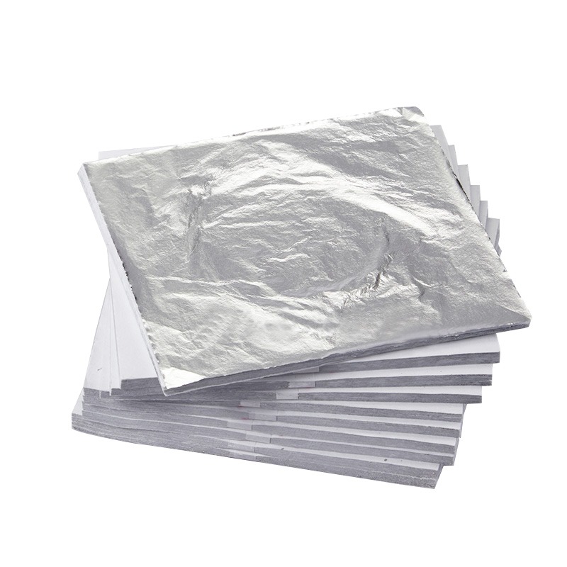 金線牌銀箔紙抓皺銀箔家庭裝修貼頂銀箔紙14×14cm100張起售材料-細節圖4
