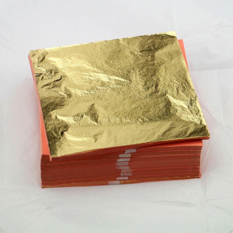 金線牌金箔 裝修貼頂金鉑紙紅紙抓皺金箔紙14x14cm 100張起售-細節圖3