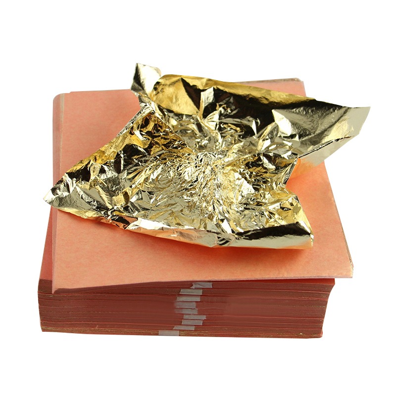 金線牌金箔 裝修貼頂金鉑紙紅紙抓皺金箔紙14x14cm 100張起售-細節圖4