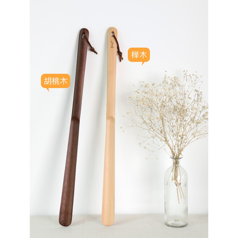 鞋拔子實木長柄鞋拔提鞋器老人鞋扒穿鞋家用鞋溜子鞋抽穿鞋器鞋拔-細節圖3