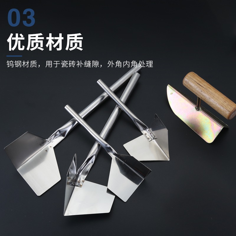 不銹鋼陰陽角拉角器刮膩子硅藻泥倒角施工工具裝修批灰刮大白推錐-細節圖4
