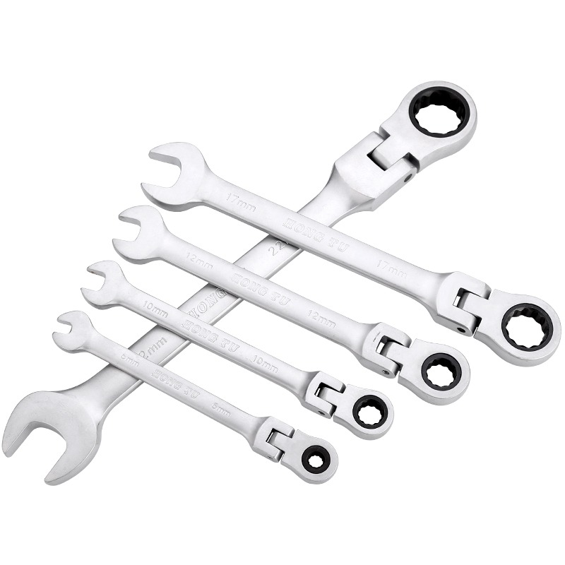 活頭折疊棘輪扳手快速開口梅花兩用扳手雙頭呆扳子汽修快板手工具-細節圖5