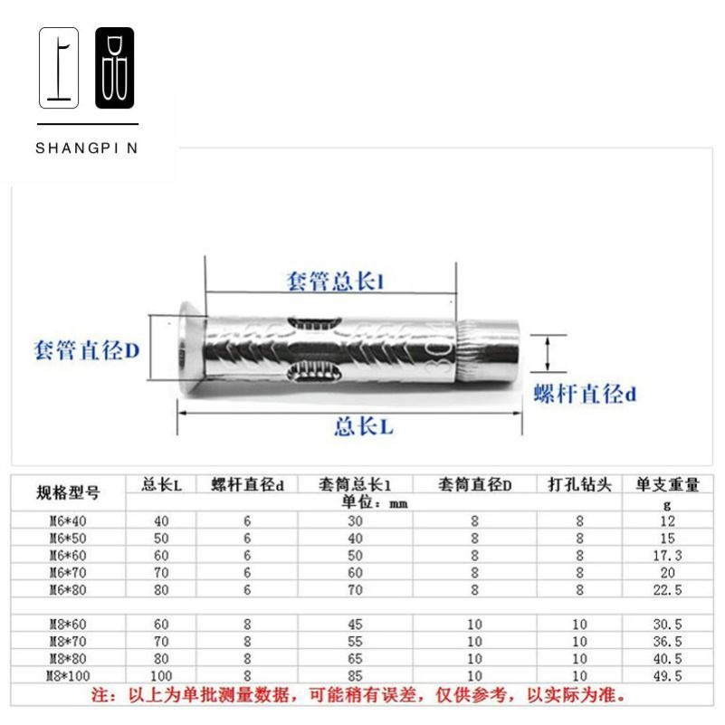 304不銹鋼十字沉頭內膨脹螺絲  平頭拉爆門窗爆炸螺栓M5M6M8M10-細節圖3