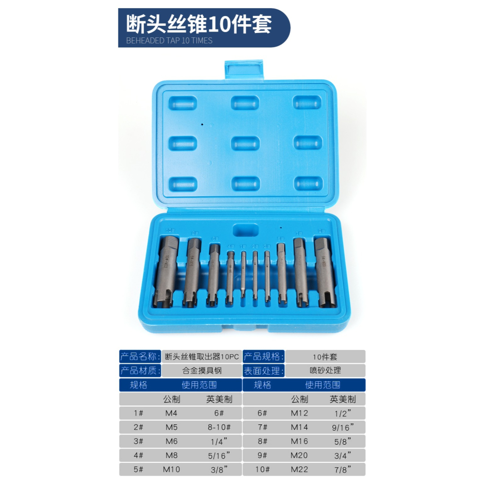 斷頭絲錐取出器高強度萬能取斷絲攻取絲器手動專用反牙絲退絲錐器-細節圖9