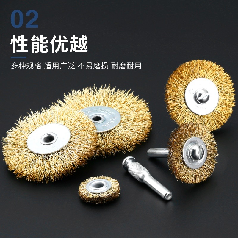 平型鋼絲刷T型除銹打磨輪鋼絲刷拋光刷電動角磨機打磨頭電磨刷頭-細節圖3