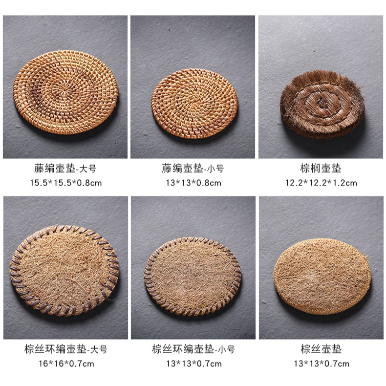 家用功夫茶具茶道茶壺託隔熱墊創意防滑壺託茶壺墊託大號壺託壺墊-細節圖8