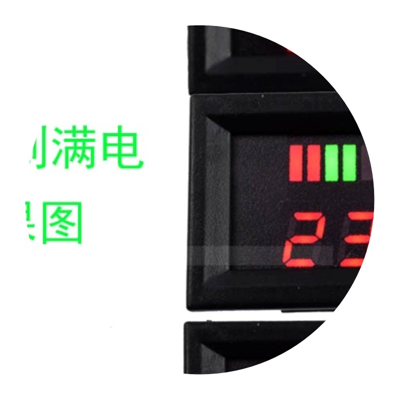 12V-60V72V84V電動車蓄電池鋰電池直流雙顯電量電壓表顯示器-細節圖5