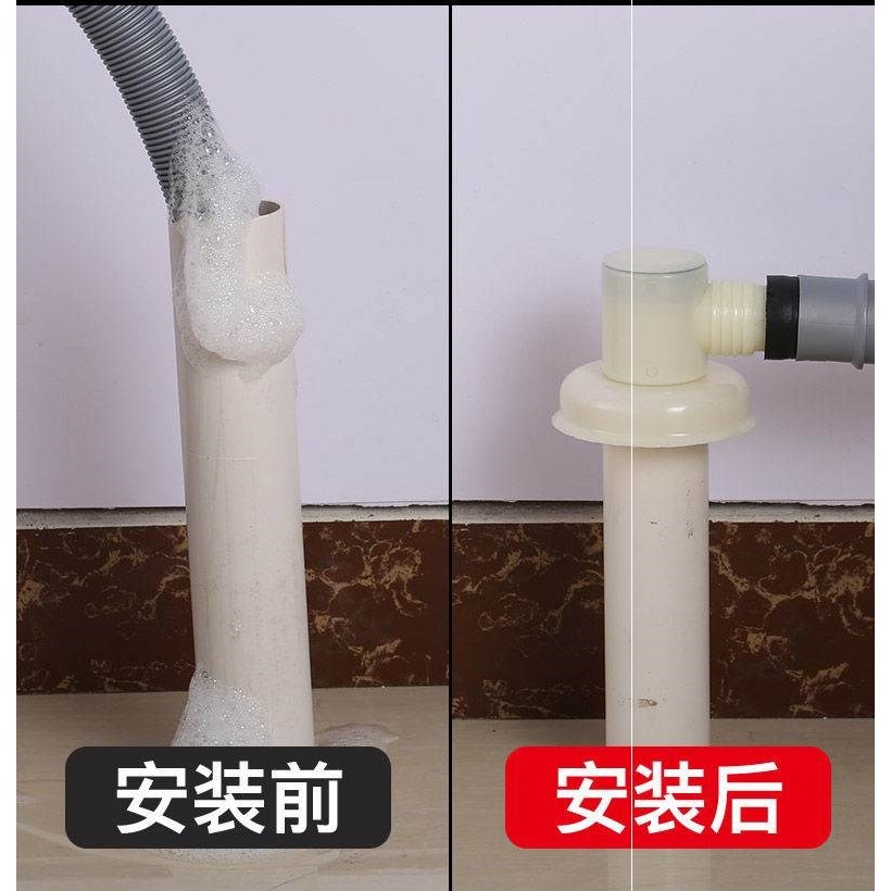。洗衣機地漏排水管專用接頭陽臺下水道三通下水管防臭防返水彎直-細節圖7