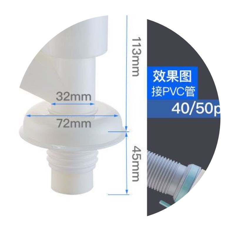 。洗衣機下水管三通地漏接頭兩用出水排水管道 y型分叉三頭通二合-細節圖5