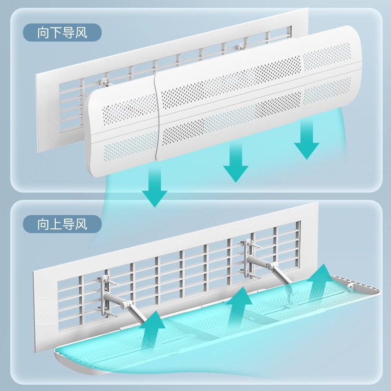 中央空調擋風板遮風板風管機出風口擋板防直吹導風防風罩通用冷氣-細節圖3