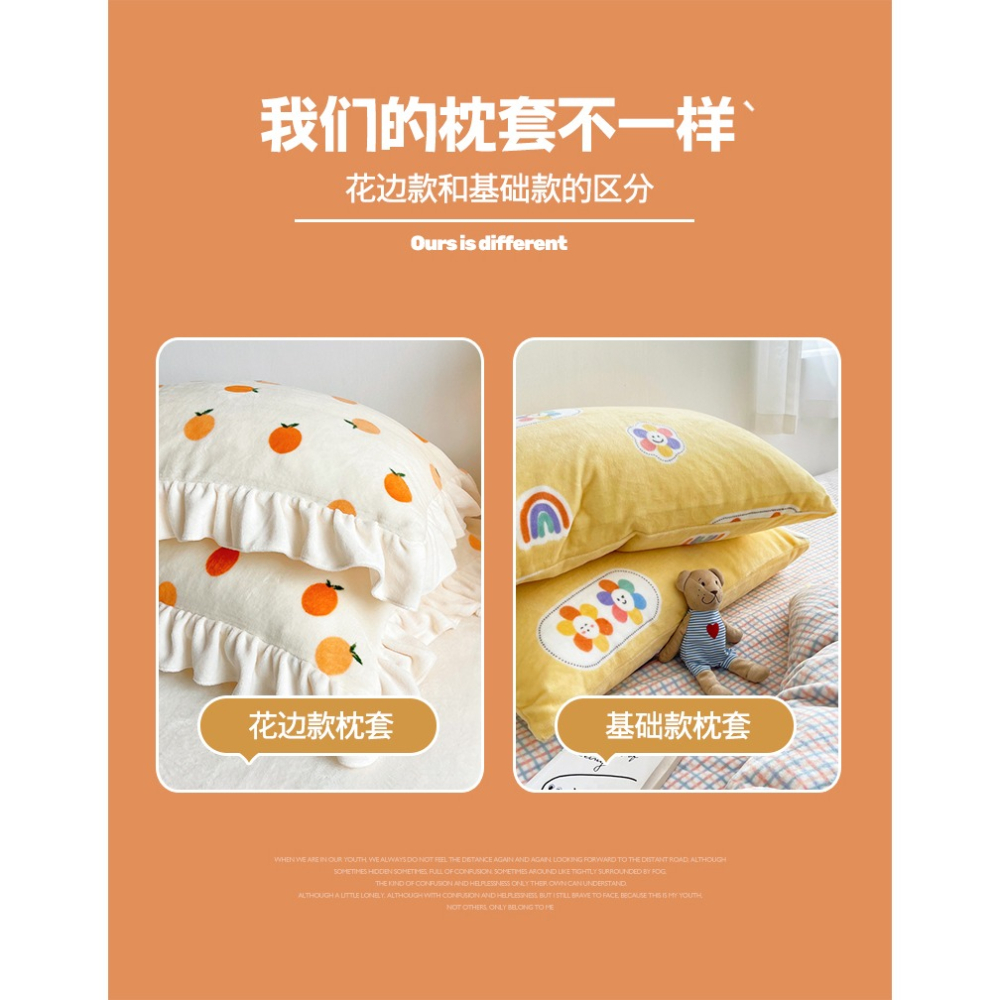 珊瑚絨枕套一對裝枕頭套皮48cmx74cm枕芯內膽套法蘭牛奶絨面整頭2-細節圖10