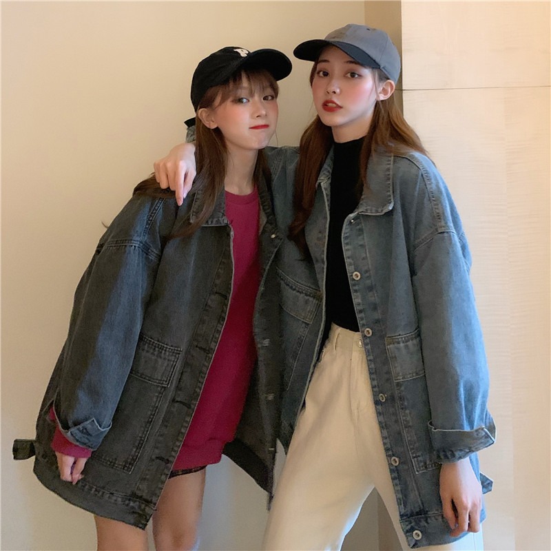 牛仔外套女裝寬松韓版春秋季冬百搭新款炸街休閑上衣服ins潮-細節圖3