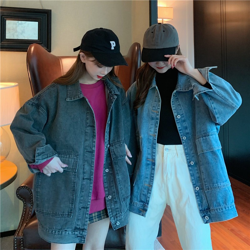 牛仔外套女裝寬松韓版春秋季冬百搭新款炸街休閑上衣服ins潮-細節圖5