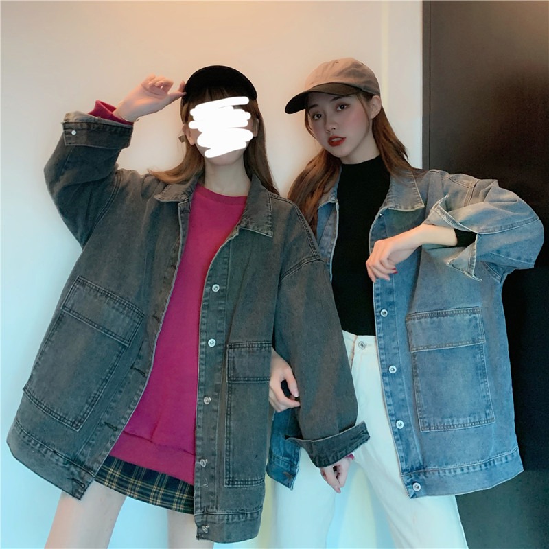 牛仔外套女裝寬松韓版春秋季冬百搭新款炸街休閑上衣服ins潮-細節圖7