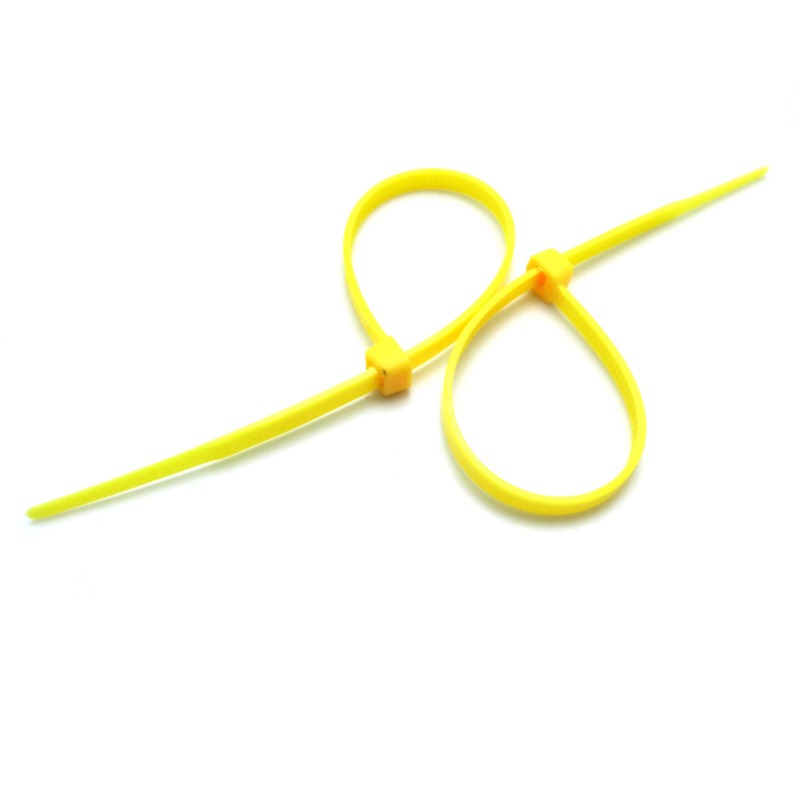 塑料扎帶包4*150（100只裝）diy模型拼裝固定帶 黃色尼龍扎帶工具-細節圖3