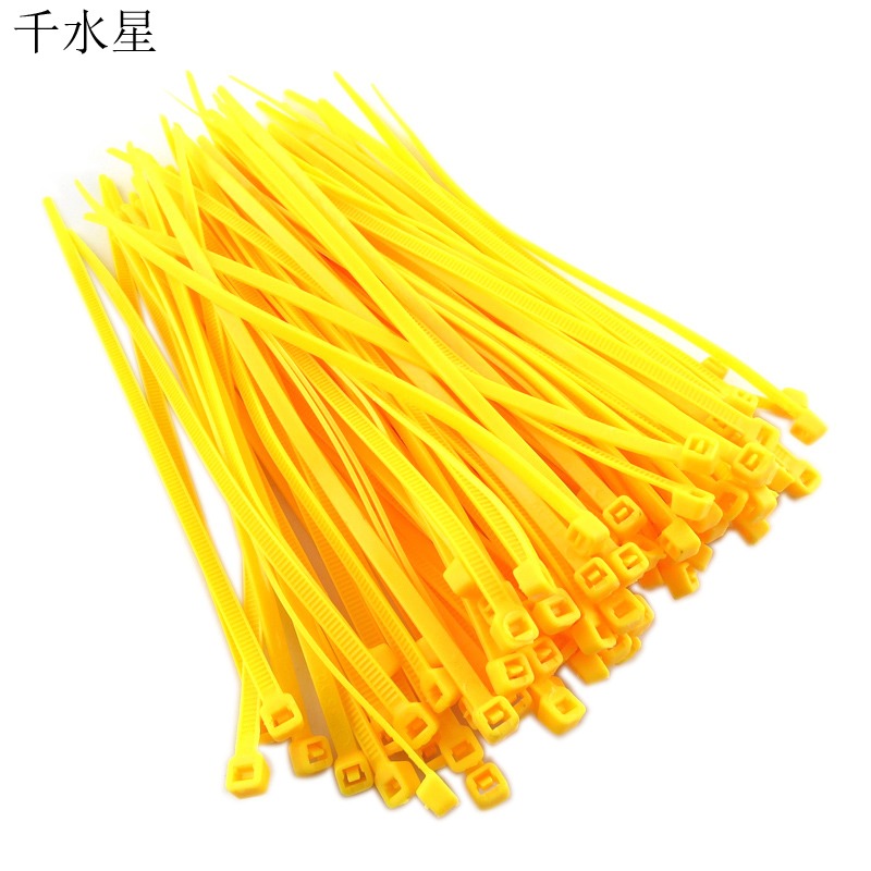 塑料扎帶包4*150（100只裝）diy模型拼裝固定帶 黃色尼龍扎帶工具-細節圖6