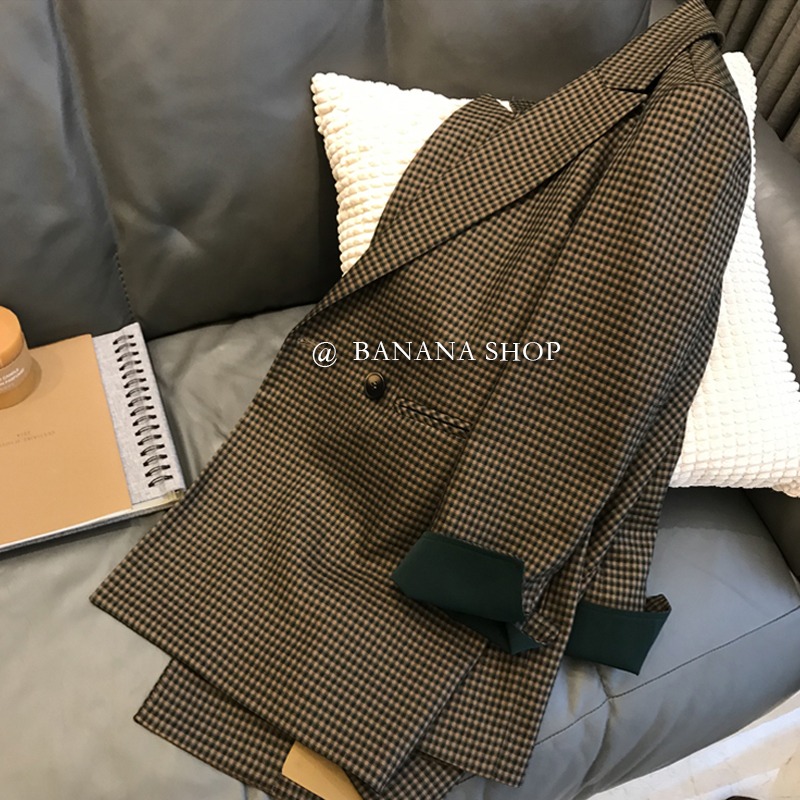 香蕉芭那那~客G面料挺括有型西裝外套女春秋寬松設計感西服上衣潮-細節圖2