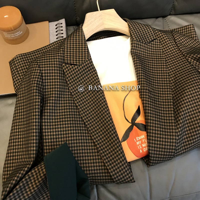 香蕉芭那那~客G面料挺括有型西裝外套女春秋寬松設計感西服上衣潮-細節圖3