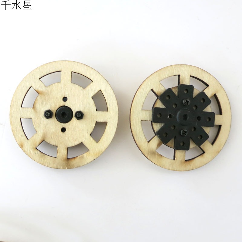木質車輪 DIY手工製作拼裝玩具車輪胎 窄輪胎 模型車輪 光盤輪子-細節圖4