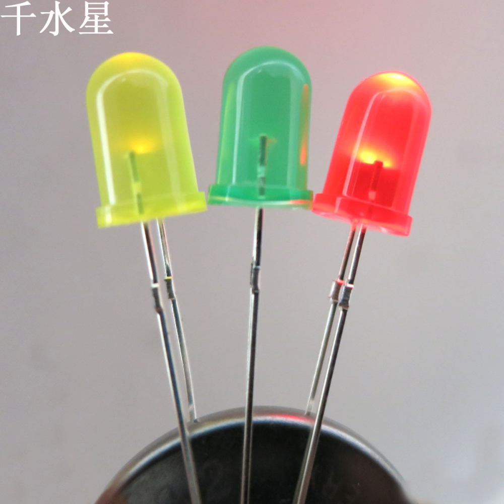 5mm彩發彩LED元件發光二極管 DIY紅綠黃信號燈 科學實驗模型彩燈-細節圖9
