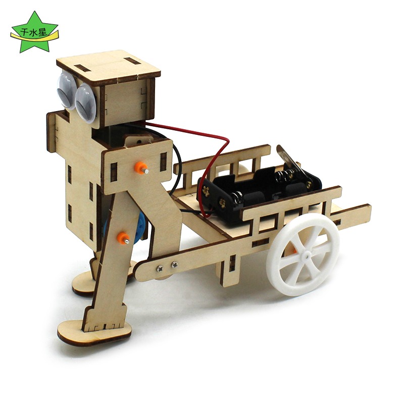 diy機器人拉車材料包 手工拼裝DIY走路機器人模型玩具創客實驗-細節圖4