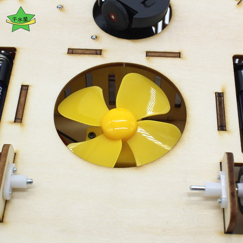 掃地機器人模型1號stem科技小製作diy科普創意木質手工拼裝材料包-細節圖3