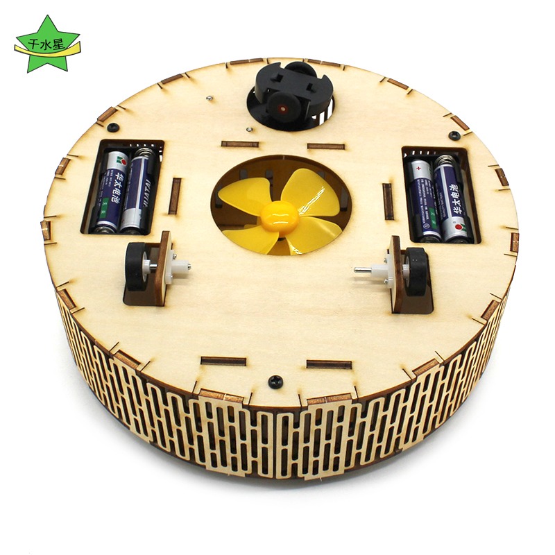 掃地機器人模型1號stem科技小製作diy科普創意木質手工拼裝材料包-細節圖5