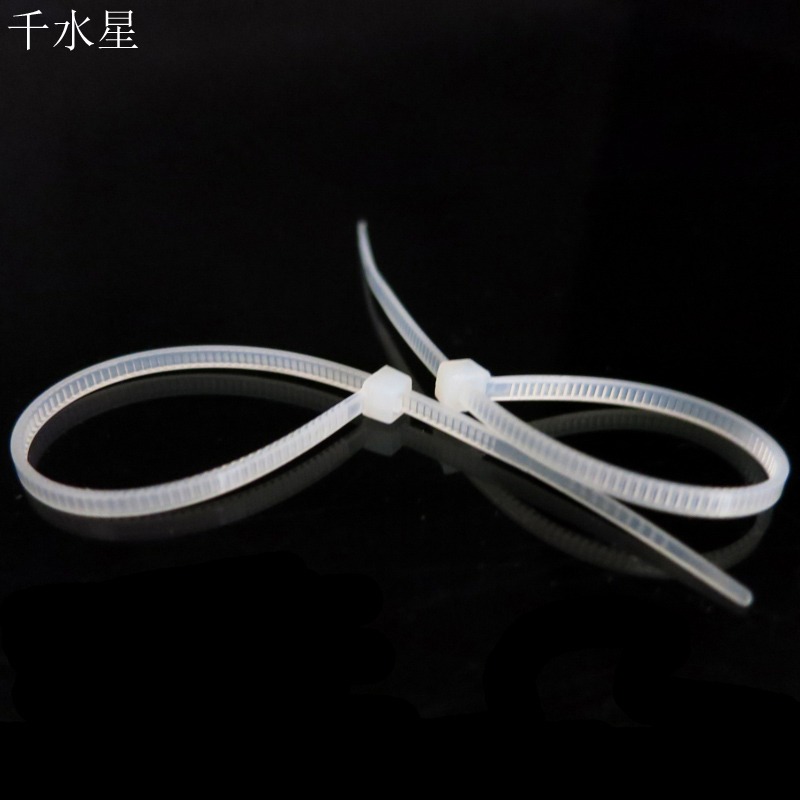 模型用白色扎帶 自鎖式尼龍扎帶 緊固帶 100條裝 塑料捆線扎線帶-細節圖6