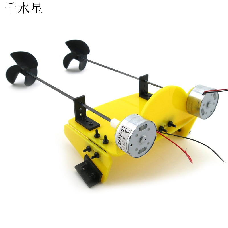 遙控BOAT1 DIY科技小製作 手工玩具船 自主拼裝遙控船套裝 千水星-細節圖4