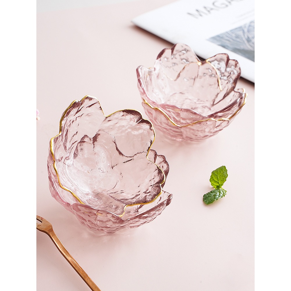 日式錘目紋粉色櫻花玻璃味碟醬料碟小碟子醋碟火鍋調料蘸料碟子-細節圖3