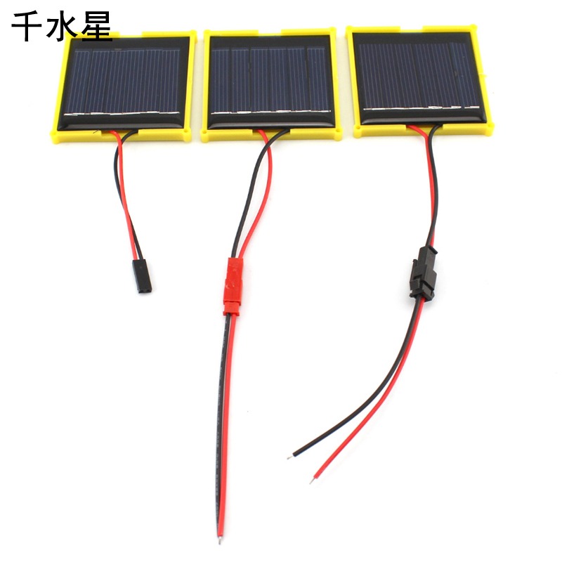 配線太陽能電池板3V100MA 焊線免焊接 diy電子積木 模型材料-細節圖3