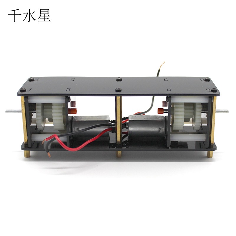 雙出軸坦克減速電機箱 DIY坦克模型車模零配件減速升級件 電機-細節圖4