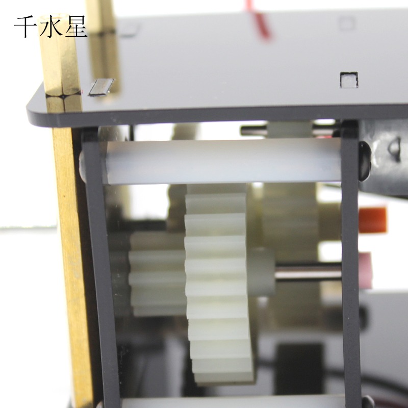 雙出軸坦克減速電機箱 DIY坦克模型車模零配件減速升級件 電機-細節圖5