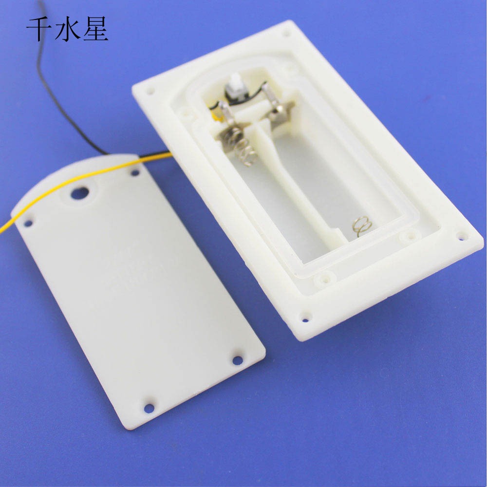 2節5號防水電池盒（白色）密封帶蓋帶開關水下兩節電池盒3v防水盒-細節圖2