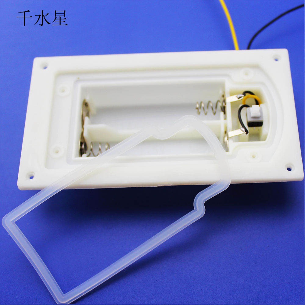 2節5號防水電池盒（白色）密封帶蓋帶開關水下兩節電池盒3v防水盒-細節圖3