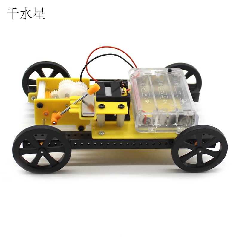 齒輪換擋小車 創客培訓科學實驗科技小發明DIY手工拼裝模型材料包-細節圖3