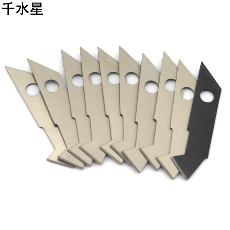 鉤刀片(1盒/10片）雕刻刀刀片 勾刀片 模型板刀 美工刀異形刀片-細節圖7